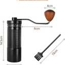 Manual Coffee Grinder with Digital External Adjustable Settings, Portable Hand Grinder with Stainless Steel Conical Burr, 30g Capacity for Travel, Camping, Office, Espresso, Pour Over (Black)