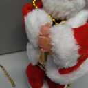 Climbing Santa Claus 9" Christmas Ornament Xmas Decoration Climbs Up and Down Battery Operated Toy with Light Music and Sound Animated Climbing on Beads Musical Moving Figure Xmas Christmas Ornament