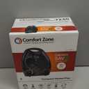 Comfort Zone Electric Fan-Forced Portable Space Heater with Adjustable Thermostat, Overheat Sensor, Tip-Over Switch, & Heat Resistant Housing, Ideal for Home, Bedroom, & Office, 1,500W, CZ40EBK (Black)