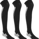 likloks Light Compression Socks (8-15 mmHg) - Cushioned, Arch Support, Breathable - Crew/Over-the-Calf/Knee High - 3 Pairs (Small-Medium)
