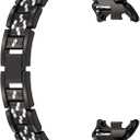 MOTONG Compatible with Xiaomi Band 9 Replacement Band - Stainless Steel Wrist Watch Band Strap - Black, Medium, Modern, Sports, Easy to Install