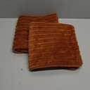 Kevin Textile Fall Pack of 2 Corduroy Soft Soild Decorative Square Throw Pillow Covers Set Cushion Cases Pillowcases for Sofa Bedroom Car 18 x 18 Inch 45 x 45 Cm Rust