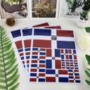 2 x QQSD Dominican Flag Sticker Decal in Multiple Sizes, 3 Pack, 11.7 x 8.3 Inches