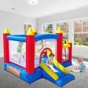 Baralir Inflatable Bounce House with Ball Pit Room for Kids 3-6, Indoor Bounce House with Slide, Blow Up Jumping Castle with Blower, Ball Pit with Sun Cover for Outdoor, Perfect for Kids Party, Small