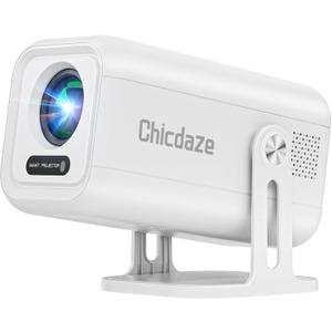 Mini Projector with WiFi and Bluetooth,Support Portable Projector 4k 1080P HD,Auto Keystone Correction,180ｰ Rotatable,Compatible with TV Stick, HDMI, USB, Smartphone, Laptop, White F06