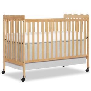 Dream On Me Carson Classic 3-in-1 Convertible Full-Size Baby Crib in Natural, GreenGuard Gold & BSA, 4 Mattress Heights, Converts to Day & Toddler Bed, Locking Wheels, Classic Nursery Design
