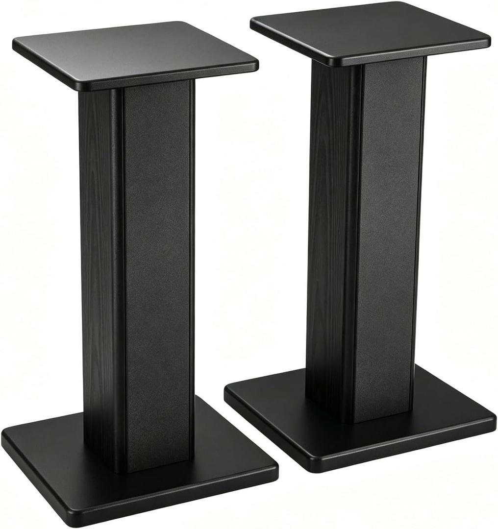 22.64" Universal Floor Speaker Stands, 150 lb Capacity, Black