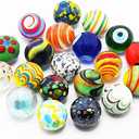 Pack of 18 Glass Marbles for Kids, Marble Games and Marble Run Accessories for Boys and Girls, Beautiful Marbles Bulk for Home Decoration