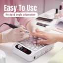 Nail Dust Collector Vacuum for Nail Techs Powerful Suction, Quiet 3-Speed Fan, Reusable HEPA Filter, One-Knob Control, Compact Portable for Gel/Acrylic Nails, Salon & Home