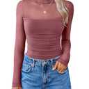 Avidlove Women Long Sleeve Bodysuit Turtle Neck Shapewear Body Suits Mesh One Piece Leotard Shirt Going Out Tops Fall Outfits, M