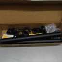 Industrial Pipe Towel Rack Towel Bar, Heavy Duty Wall Mounted Rustic Farmhouse Bath Towel Holder for Bathroom (Black, 24 inch)