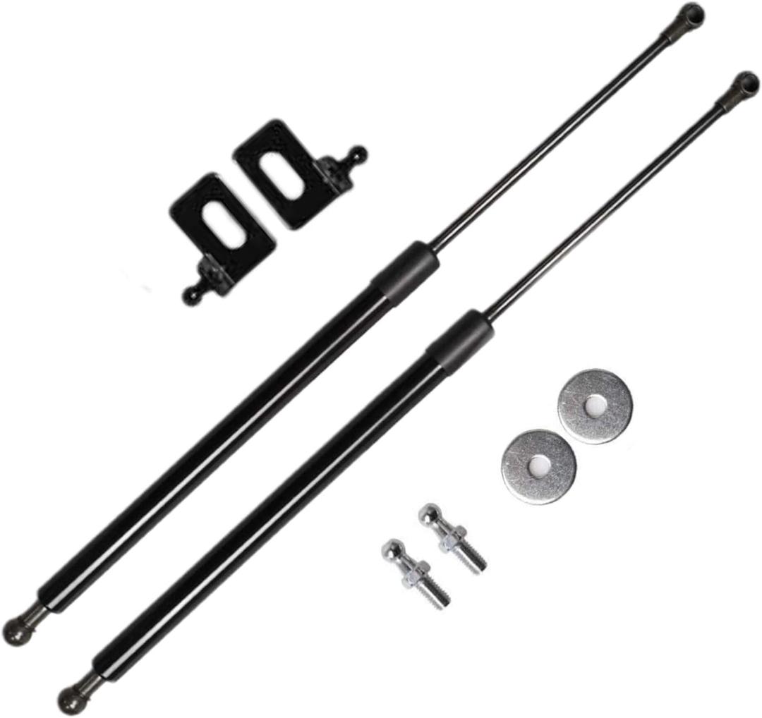 TSUBASA Lift Supports for Honda Civic Type R (EK9) 1997-2000 Front Bonnet Hood Modify Carbon Fiber Gas Charged Shock Dampers Spring Struts Bar (2PCS) (Normal Black)