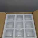 CONNOO 9 Pack Square Glass Vase 4" x 4" x 4", Clear Bulk Flower Vases for Centerpieces, Square Glass Cube Vase Floating Candle Holders for Wedding Party Home Decor