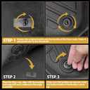 Naibeve Floor Mats for 2005-2010 Honda Odyssey- All Weather Custom Fit for Honda Odyssey Floor Mats Cargo Mats Liners Backrest Mats Waterproof Interior Accessories
