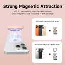 Vamvo Magnetic Selfie Monitor Screen for iPhone & Android, 4K Wireless Vlog Screen with Remote, 180 Rotation & Screen Mirroring Content Creator Essentials for TikTok, YouTube Live Streaming (Pink)