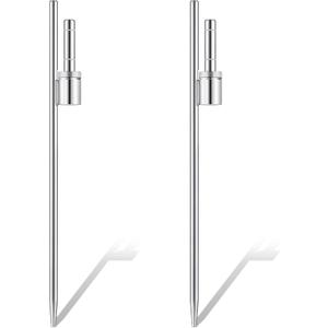 Pelopy Feather Flag Ground Spike Ground Stake Flag Base Heavy Duty Flag Pole Holder for Ground Outdoor Banner Stakes Fits Poles with 0.65 Inch Inner Diameter, Stake Only(20 Inch, 2 Pcs)