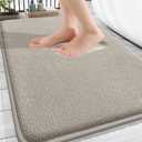 OLANLY Thick Memory Foam Bath Mat Rug 30x20, Extra Soft Absorbent Bathroom Rug, Quick Dry Bath Mats, Non-Slip, Machine Washable Carpet for Bathroom, Tub and Shower, Home Decor Accessories, Warm Taupe