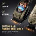 BESTBOMG Hair Clippers for Men, Professional Hair Clippers, Beard Trimmer& Rechargeable Shaver Set, Metal T-Blade, LED Display, Barber Hair Cutting Kit for Men Grooming & Gifts, BS-807E (Bronze)