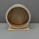 antiai Hamster Wooden Silent Wheel, 9.8 Inch Small Animal Exercise Wheel Accessories, Quiet Spinner Hamster Running Wheels Prevent Depression Toys for Hamsters, Gerbils, Mice and Other Small PetsL