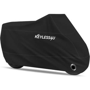 Motorcycle Cover Premium Waterproof Outdoor All Weather Protect from Dust Sunlight Rain. Compatible with Harley Davidson, Honda, Suzuki, Kawasaki, Yamaha and Many More(Black,97inch)