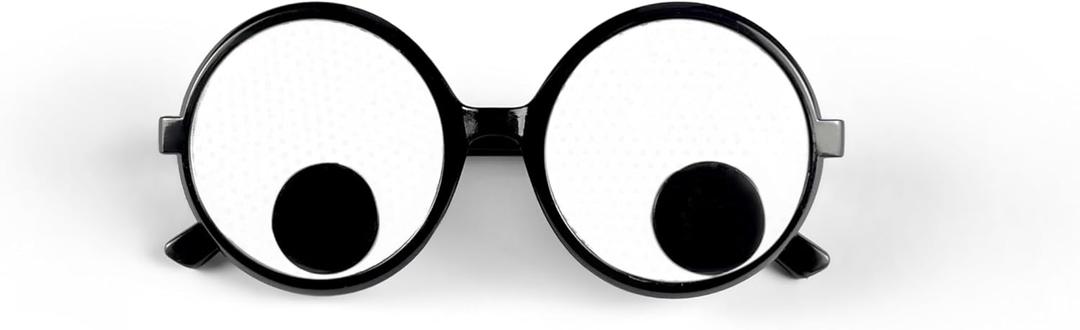 Googly Eyes Glasses Funny Costume Wiggle Eyes Novelty Shades Funny Glasses Accessories for Party (Pack of 1)