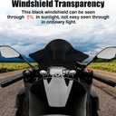 Windshield for NINJA500 SE 2024 2025 2026, PSLER Windscreen Double Bubble Wind Deflector Protector Fairing for NINJA500 SE Ninja 500 2024 2025 2026 (Black)