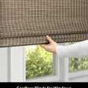 Cordless Bamboo Roman Shades for Windows, Blinds Size (30 1/2" W  48" H) Colour (BDP-Driftwood) Fits Windows (30 3/4" W  48" H)