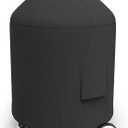 Grisun BBQ Grill Cover, Outdoor Charcoal Kettle Grill Cover, Heavy Duty Waterproof Round Smoker Cover, Fade and UV Resistant, Cover Dimension 23" Dia x 25" H, Fits Weber 18" Charcoal Grills and More