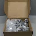 54 Pcs Mini Silver Disco Balls - Hanging Mirror Ornaments for Party, Wedding, Christmas Supplies (1.2 Inch, 2 Inch, 3.2 Inch, 4 Inch)