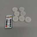 AGPTEK Timer Flickering Tea Lights, 7 Pack Flickering LED Candles with Timer Battery-Operated Flameless Tealight Candles for Wedding Holiday Party Home Decoration-Warm White