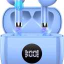 Wireless Earbuds Bluetooth 5.4 , Ear Buds LED Power Display Headphones 6D Stereo, Bluetooth Earbuds in-Ear Noise Cancelling Mic, 40H Playback Mini Case IP7 Waterproof Sports Earphones for Android iOS (Mauve)