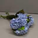 DUYONE 3PCS 22 inch Realistic Artificial Hydrangea Large Flowers Artificial Flowers Dry Flowers Outdoor Wedding Christmas Office Family Party Living Room Table Decoration (Blue)