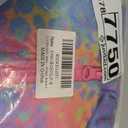 LUCKYGAL Girls Swimsuit Cover Up Zip-Up Terry Swim Coverup Rainbow Leopard Beach Bathing Suit Wraps, Size 8 9