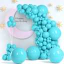 Teal Blue Balloons, 140pcs 18 12 10 5 Inch Different Sizes Pack Party Latex Balloons for Birthday Halloween Holiday Balloon Garland as Party Decorations