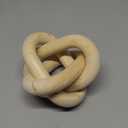 Yalikop 3 Link Wood Knot Decor Rustic Home Dcor Accents Hand Carved Coffee Table Decoration, Boho Chain Link Decoration, Modern Shelf, Rustic Objects for Home Living Room Bedroom(Natural)