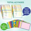Large School Memory Book Keepsake Photo Album Scrapbook for Kids | Back to School Supplies Keepsake Pockets First and Last Day of School Years Days Preschool to 12th Grade Childhood Picture