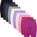 Tuliara 10 Pack Girls Biker Shorts Cartwheel Bike Under Dress Athletic Dance Gymnastics Toddler Girl Shorts Kids Clothes Mixed Color A 7-8Y