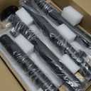 MOUNTUP Universal Speaker Stands Pair 28.3" to 37.4" Height Adjustable Floor Speaker Stands, Holds Bookshelf & Satellite Speaker Large Speaker, Up to 22LBS Cable Concealing 9.8" Plate Black MU9132-L