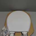 Mayfair Cassel Slow Close Toilet Seat, Easy Clean, Non Slip Premium Wood Seat, Easy Install, Made in USA, Round, White