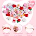 JOYIN 28 Packs Valentines Day Gift Cards with Mochi Squishy Toy for Kids, Kawaii Animal Mochi, Stress Relief Fidget Toys for Kid Party Favor Classroom Exchange Prize