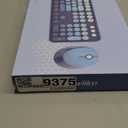 Wireless Keyboard and Mouse Combo, Retro Typewriter Keyboard with Round Keycaps, Full-Size Ergonomic, Blue, Ideal for Windows PC, Home, Office, and College, Wireless Keyboard Mouse Combo