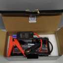 5000A Jump Starter Car Battery Jumper Starter Portable with Jumper Cable, Quick Charge Power Bank, 3 Modes Flashlight, Compass (Coral Red)