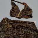 SOLY HUX Women's Y2k Skirt Sets 2 Piece Outfits Leopard Halter Crop Tops and Ruffle Layered Mini Skirt Set (Medium)