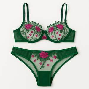 AVIDLOVE Women's Sheer Floral Lace Lingerie Set – Size XXL