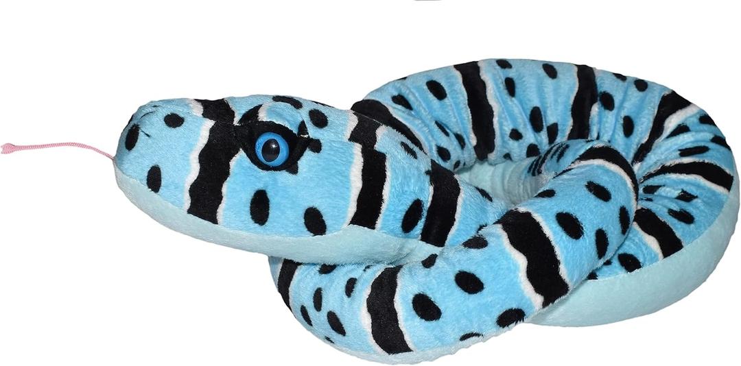 Wild Republic Snake Plush, Stuffed Animal, Plush Toy, Gifts for Kids, Blue Rock Rattlesnake, 54 inches