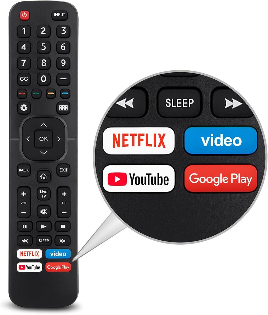 for Hisense-TV-Remote Replacement, Universal Remote Control for Hisense Smart TVs(Not for Roku TVs)