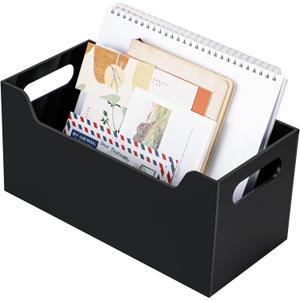 Kamehame Mail Organizer Black Mail Holder Countertop Acrylic Letter Holder Box Vertical Bill Envelope Sorter Basket for Desk Mail Storage Organizer Mailbox for Desktop Office Counter