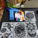 Crayola Marker Airbrush Spray Art Kit, Battery-Powered Sprayer with 8 Washable Markers & 5 Stencils, DIY Craft Set, Ages 6+