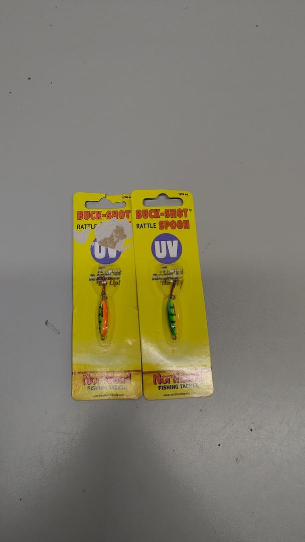 Northland BRUVS2-22 UV Buck Shot Spoon, 1/16-Ounce 2 Pack