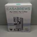 CASABREWS CM5418 Espresso Machine 20 Bar, Compact Espresso Maker with Steam Milk Frother, Stainless Steel Coffee Machine with 34oz Removable Water Tank for Cappuccino, Gift for Women or Men, Silver